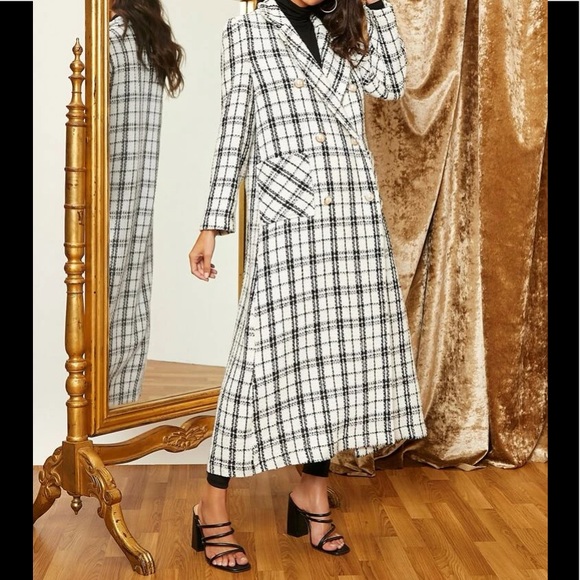 Plaid Tweet Overcoat (donated) - Picture 1 of 6